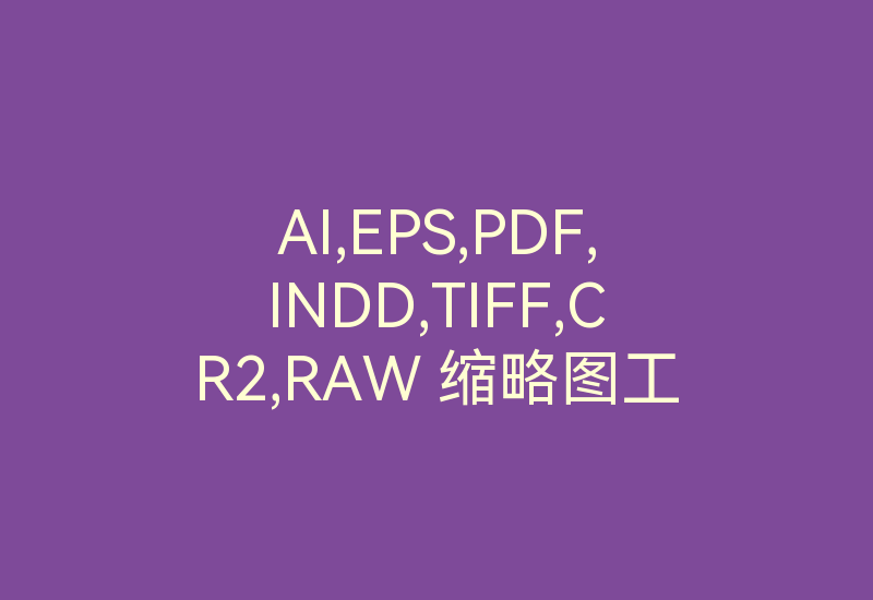 AI,EPS,PDF,INDD,TIFF,CR2,RAW 缩略图工具-Z天空