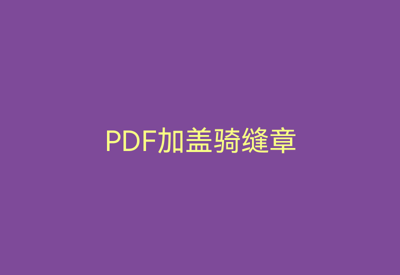 PDF加盖骑缝章-Z天空