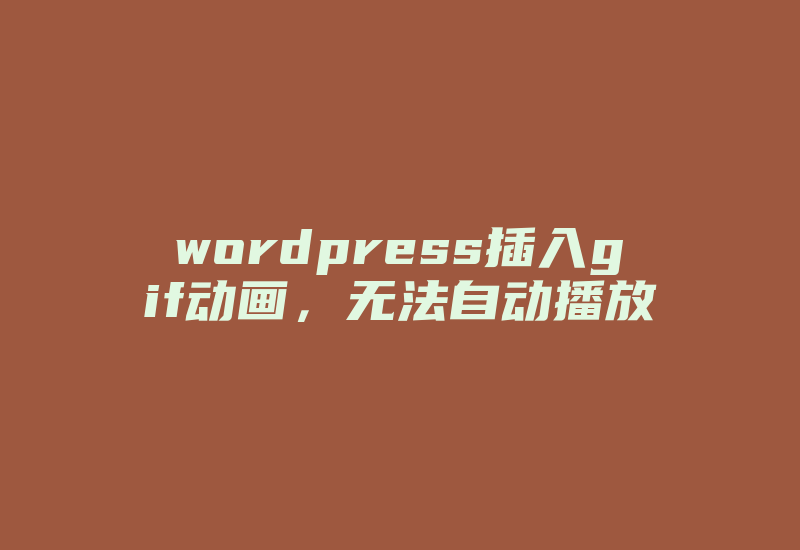 wordpress插入gif动画，无法自动播放-Z天空