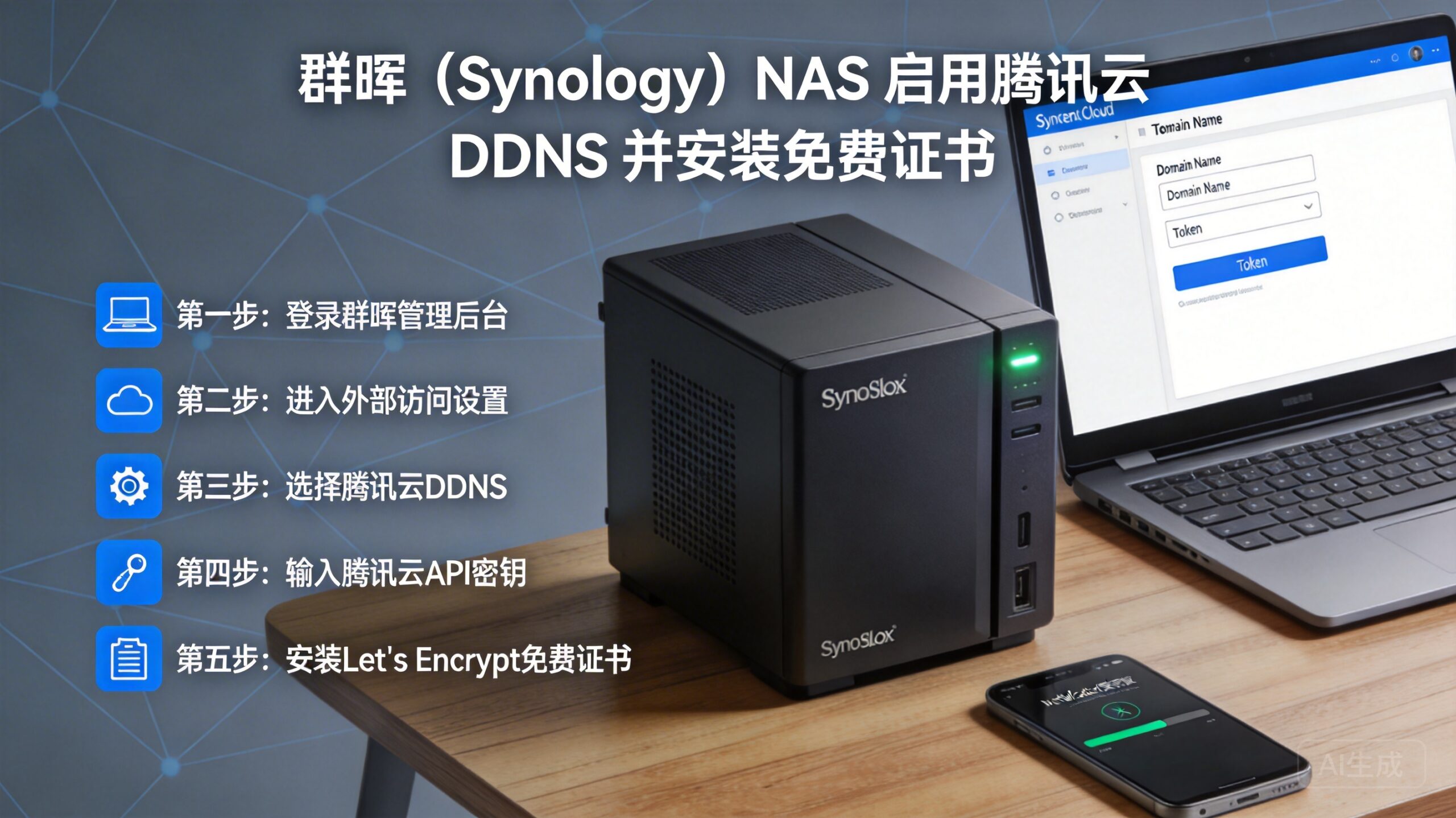 群晖（Synology）NAS 启用腾讯云 DDNS 并安装免费证书-Z天空